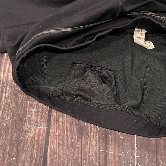 Athleta Women Black Stripe Bettona Bootcut Yoga Stretch Nylon Pants 41151 Medium - Picture 6 of 14